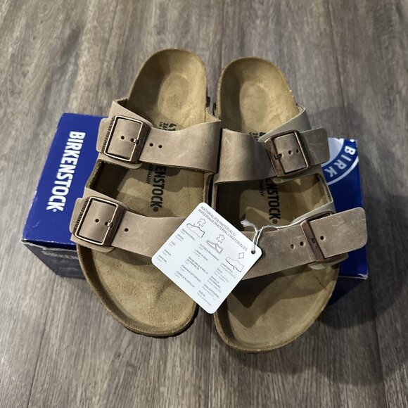 Birkenstock New w/ Box Arizona Tobacco Brown Oiled Leather Regular - 41 L 10 main image 4